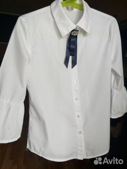 Школьная блузка белая 140