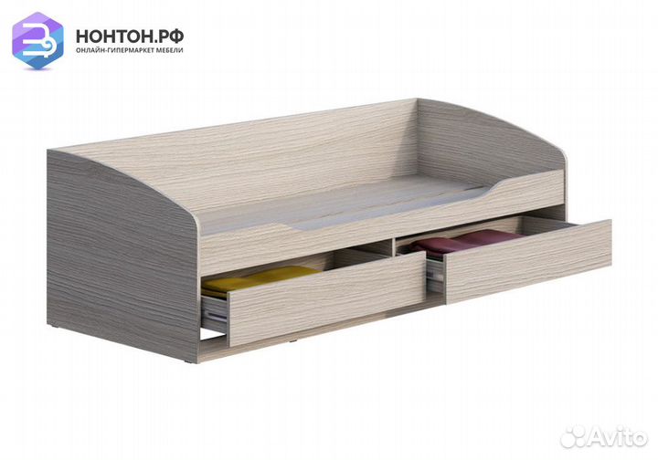 Кровать Мийа-3А 0.8 м ясень шимо светлый