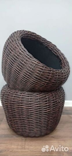 Кашпо из ротанга