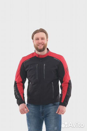Мотокуртка City, Red - Black