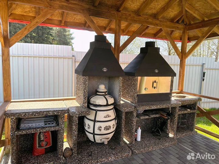 Печь барбекю, печь под казан, гриль,мангал