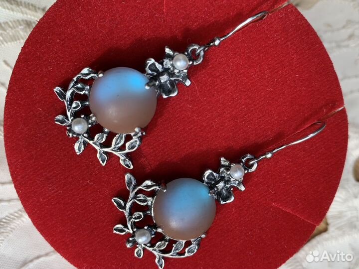 Серьги Сапфириты Серебро