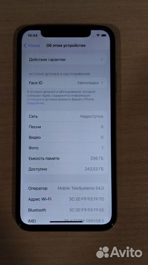 iPhone X, 256 ГБ