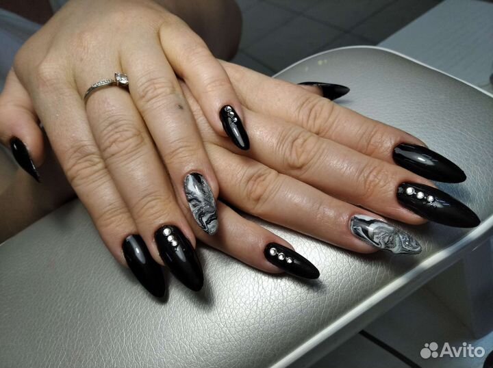 Наращивание коррекция шеллак маникюр ногтей