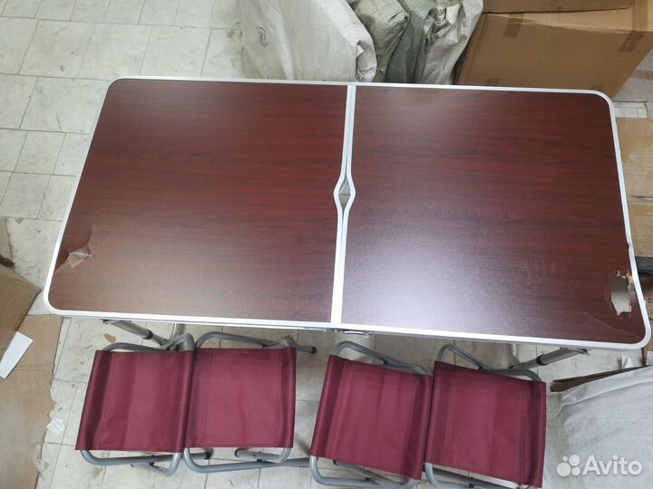 Стол туристический 120 см с табуретами