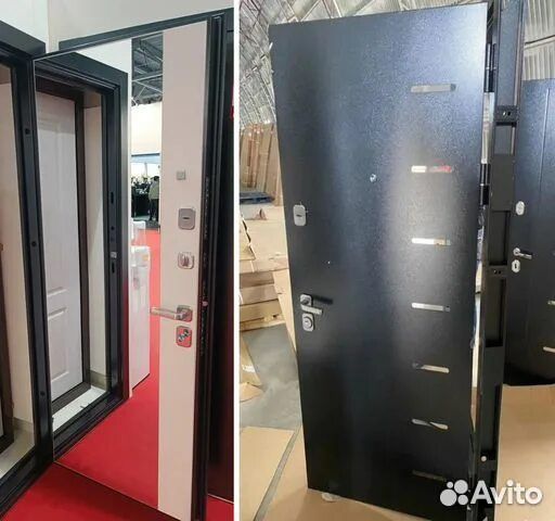 Дверь входная металлическая с зеркалом новая