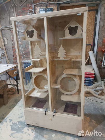 Витрина двойная для шиншилл