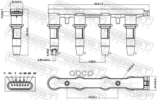Катушка зажигания chevrolet cruze 2010-2017 EU