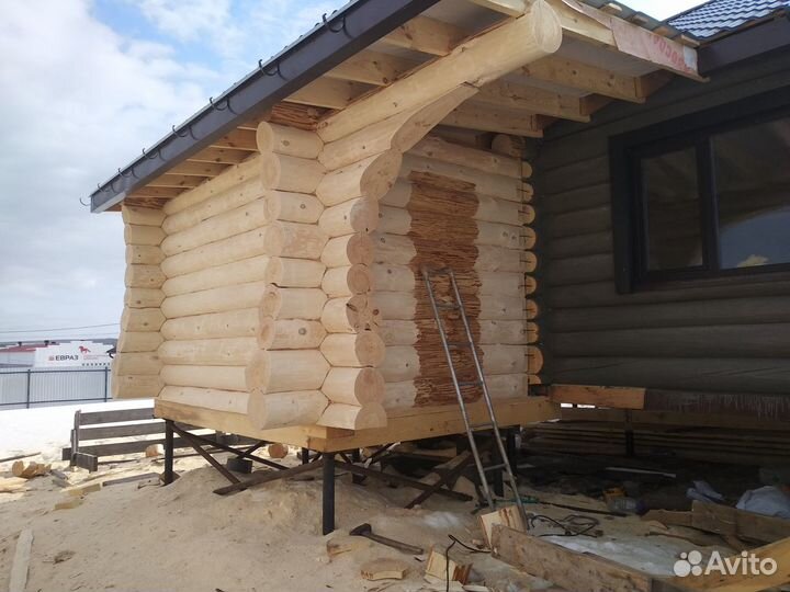 Срубы домов, бань