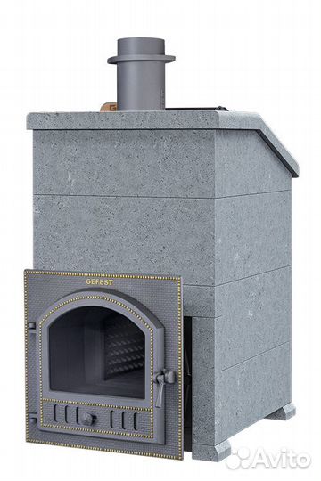 Печь для бани гефест в облицовке