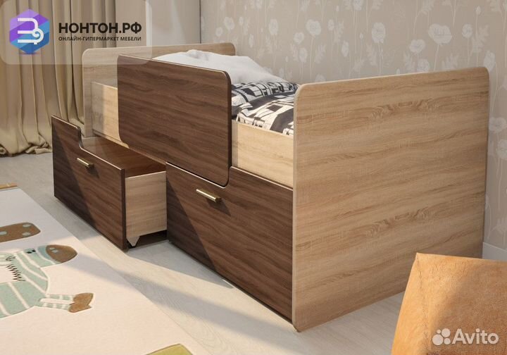 Кровать детская Умка ясень темный