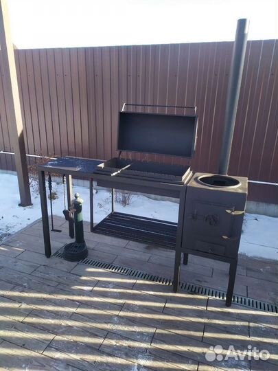 Мангал с печью под казан