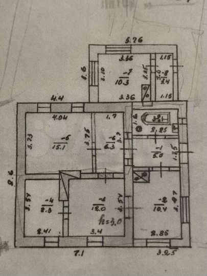 Дом 75,4 м² на участке 6,8 сот.