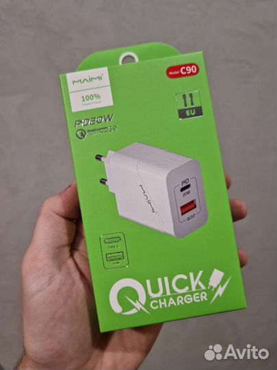 Блок питания, зарядное устройство 20w USB Type-C