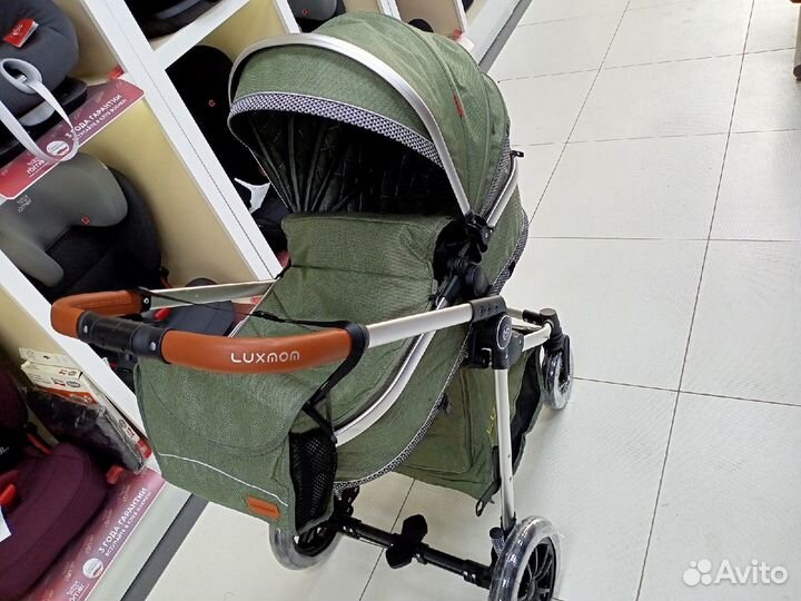 Коляска трансформер Luxmom V9 2в1 Olive
