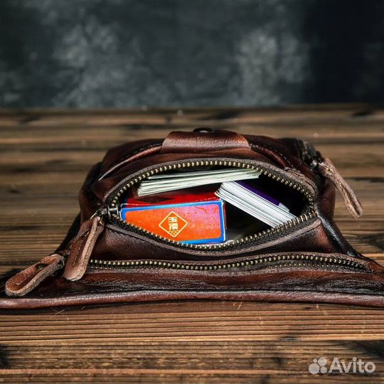 Кожаная, мужская сумка