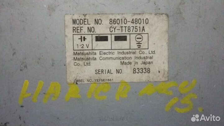 TV-тюнер Toyota Harrier MCU15W 1MZ