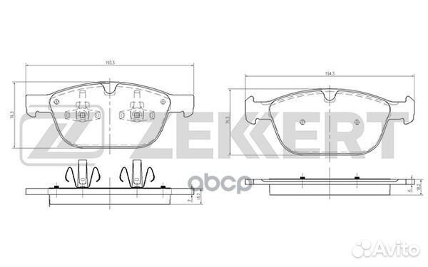 Колодки торм. диск. передн. Volvo XC60 08- XC9