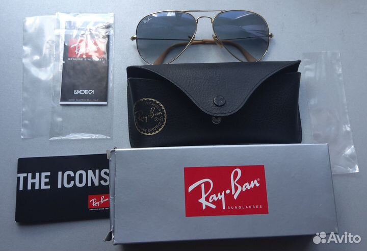Новые Очки RayBan Aviator Оригинал Italy RB3025 G