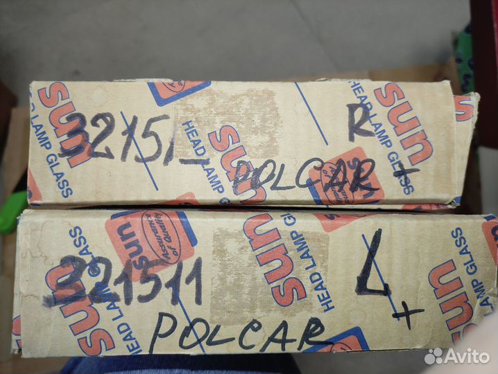 Стекло левой фары одноламповое(polcar) форд сиерра
