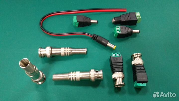 Разъемы BNC и питания DC под пайку и винт