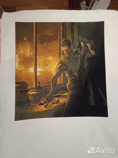 Картина вышитая крестом по мотивам Deus ex