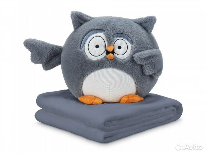 Мягкая игрушка сова с пледом