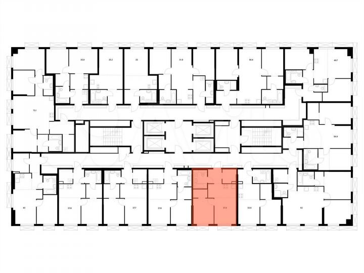 1-к. квартира, 37,4 м², 29/31 эт.