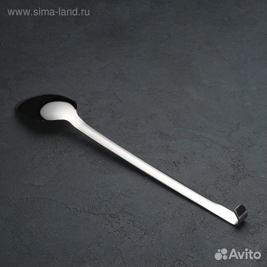 Ложка гарнирная из нержавеющей стали цельнометалли