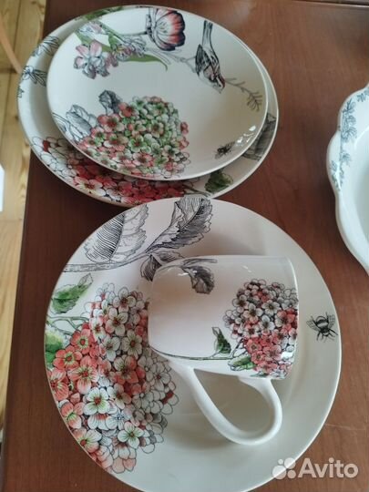 Столовый сервиз фарфор США edie rose home