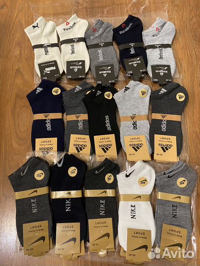Мужские носки Nike, reebok, adidas, puma