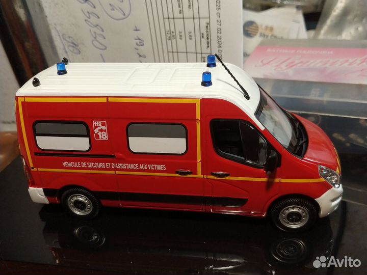 Рено мастер(пожарная) модель 1:43