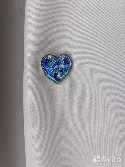 Брошь из бисера «Сердце»