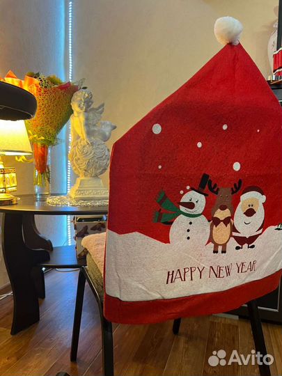Новогодний чехол на стул