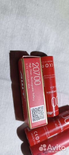 Аккумулятор 21700 sanyo, awt 3шт