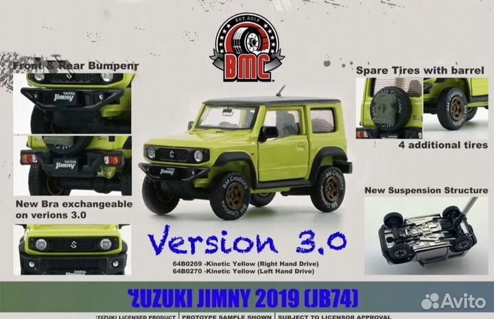 Suzuki Jimny Sierra, 1:64. В наличии