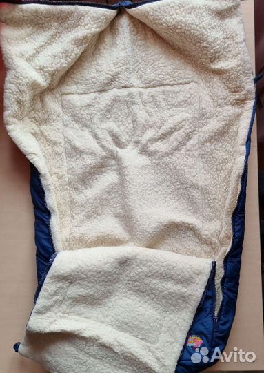 Теплый конверт в коляску на овчине