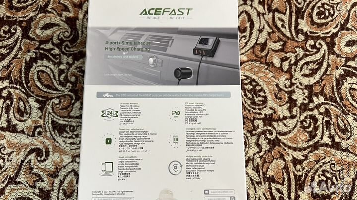 Автомобильное зарядное устройство acefast 4 в 1