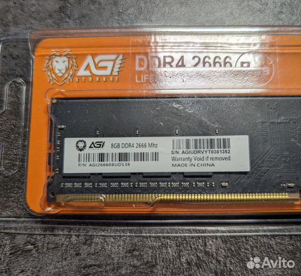 Оперативная память ddr4 AGI 8+8 gb