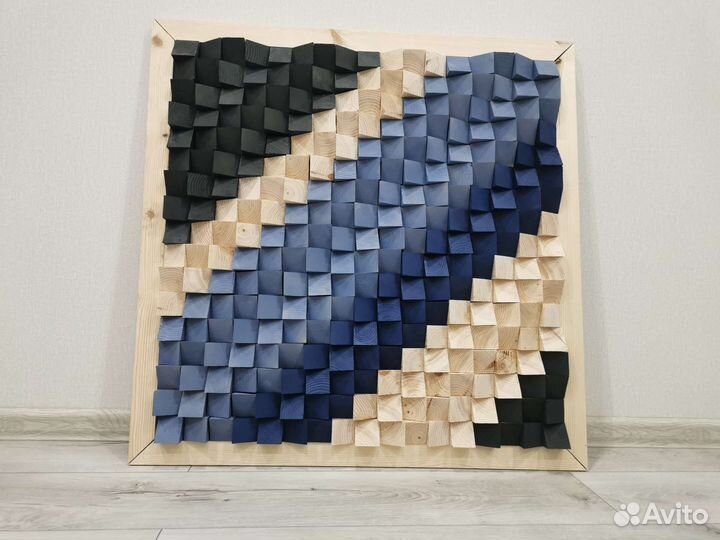 Настенное 3D панно из дерева