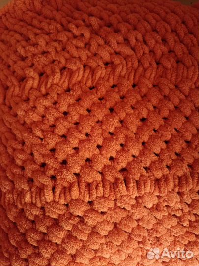 Плед вязаный плюшевый большой