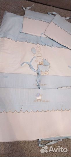 Бортики и балдахин в кроватку бу