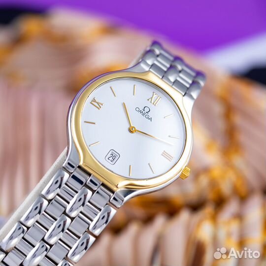 Оригинал Omega DeVille Symbol Золото/Сталь Унисекс
