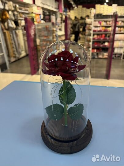 Ночник роза в колбе
