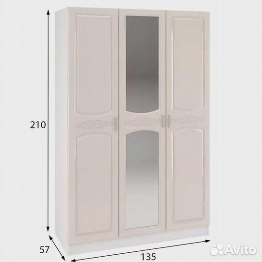 Шкаф 3-створчатый Венеция быстрая доставка