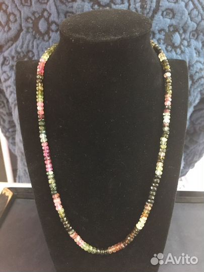 Бусы натуральный турмалин