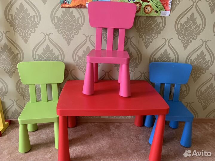 Стол т 3 стула икеа