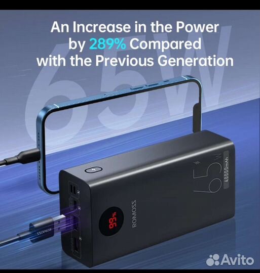 Power bank Romoss PD 65w 40.000 mah