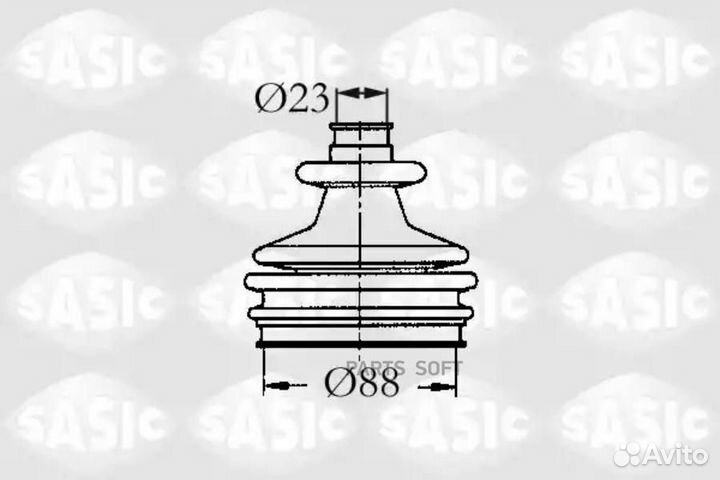 Sasic 2933803 Пыльник ШРУСа citroen/peugeot berlin