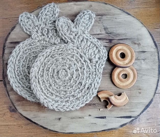 Салфетка из джута под чашку